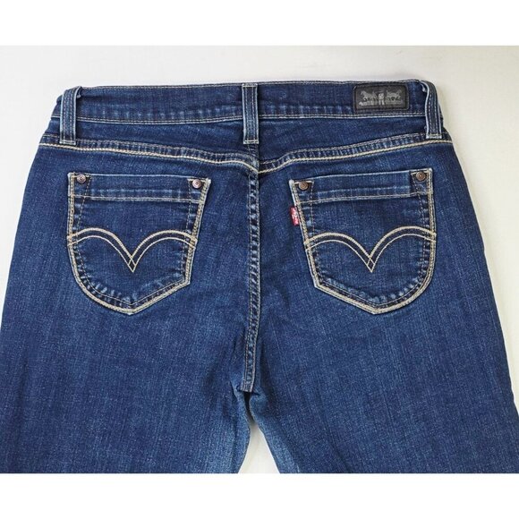 Levis 31X29 Womens Size 12M 529 Curvy Bootcut Blue Denim 5 Pocket Logo Tag Jeans - Picture 10 of 14